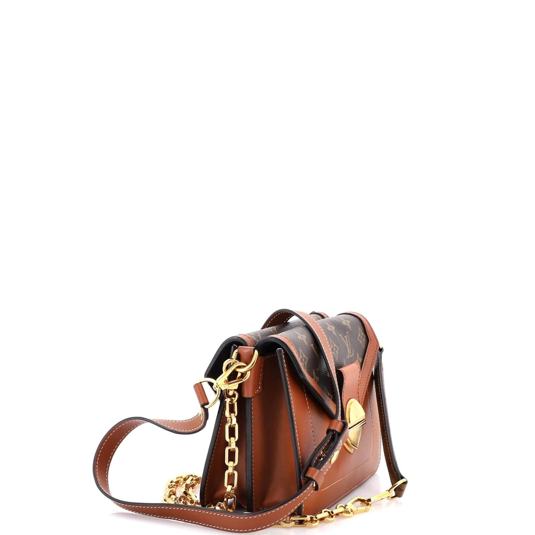 Canvas Louis Vuitton Biface Handbag Leather and Reverse Monogram - 2