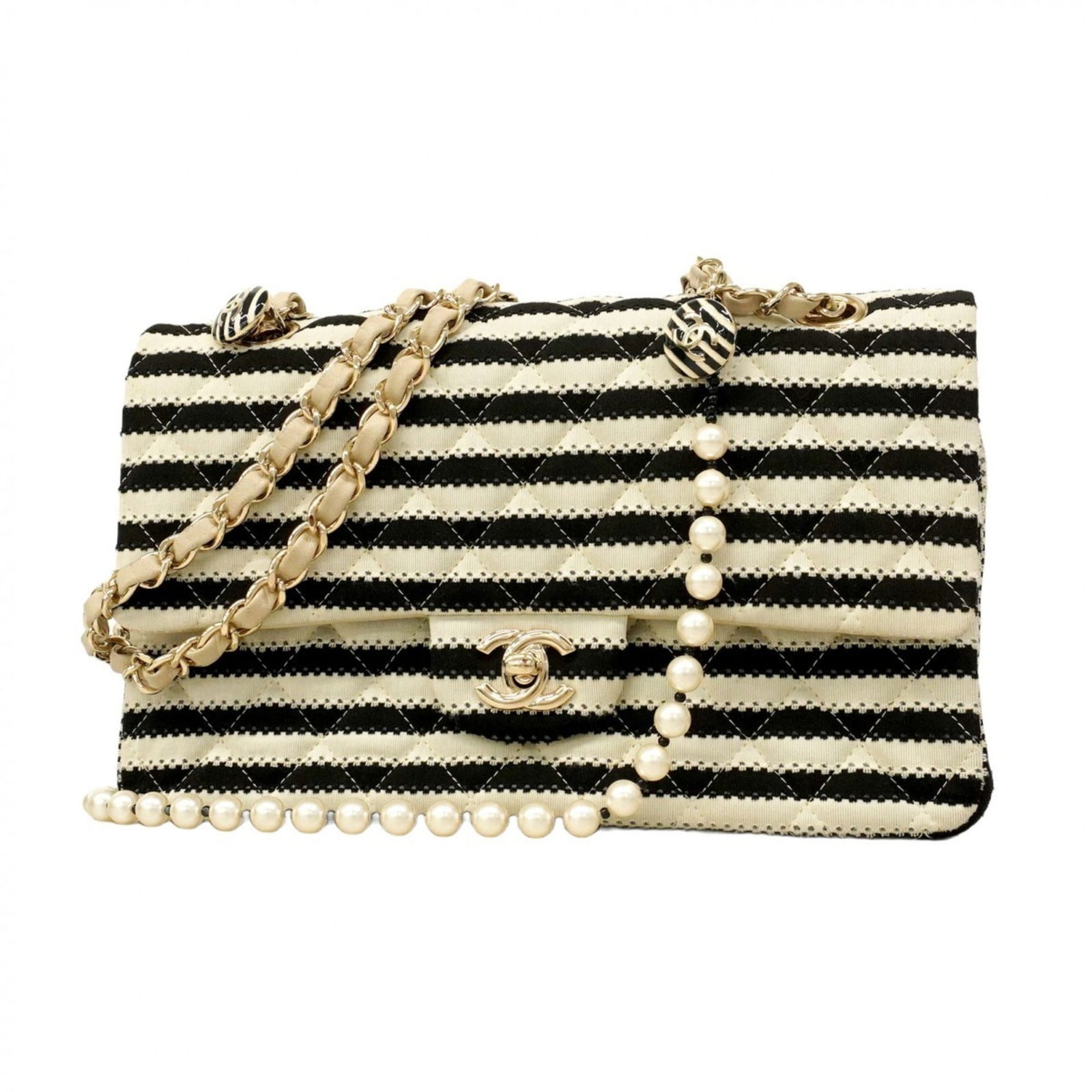 Cotton Chanel Shoulder Bag (1 of 14)