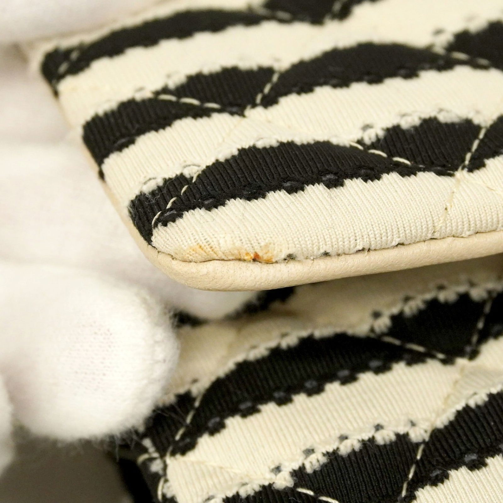 Cotton Chanel Shoulder Bag - 7