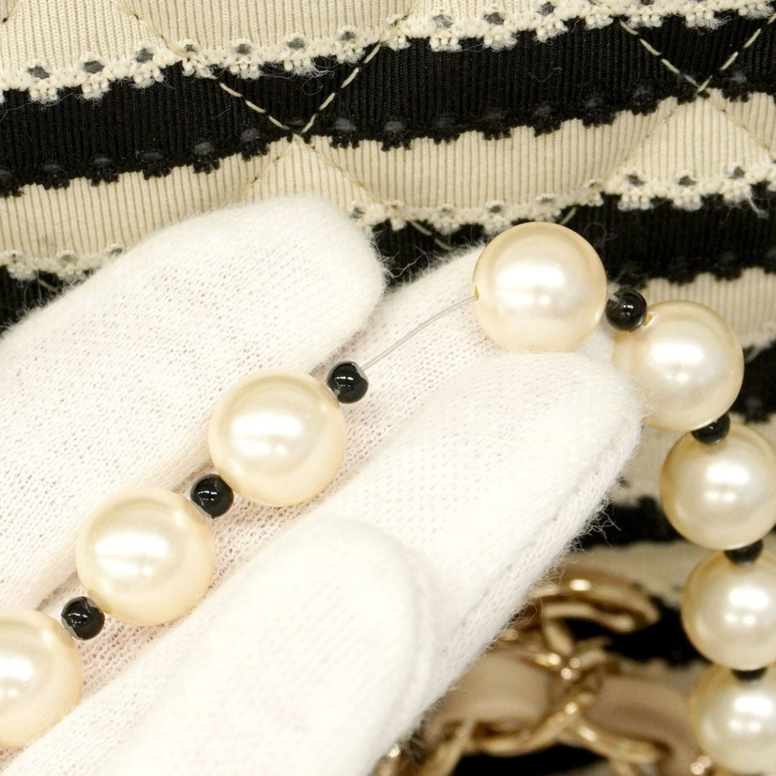 Cotton Chanel Shoulder Bag - 9