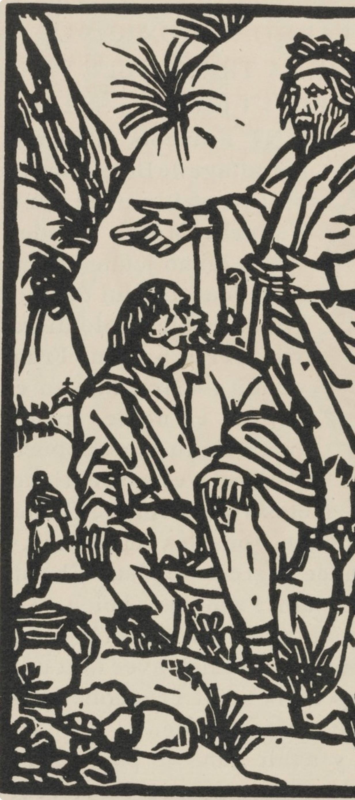 Woodcut - mile Bernard - Composition (Morane - No. 100) - Les Petites Fleurs de St. Franoise - 3
