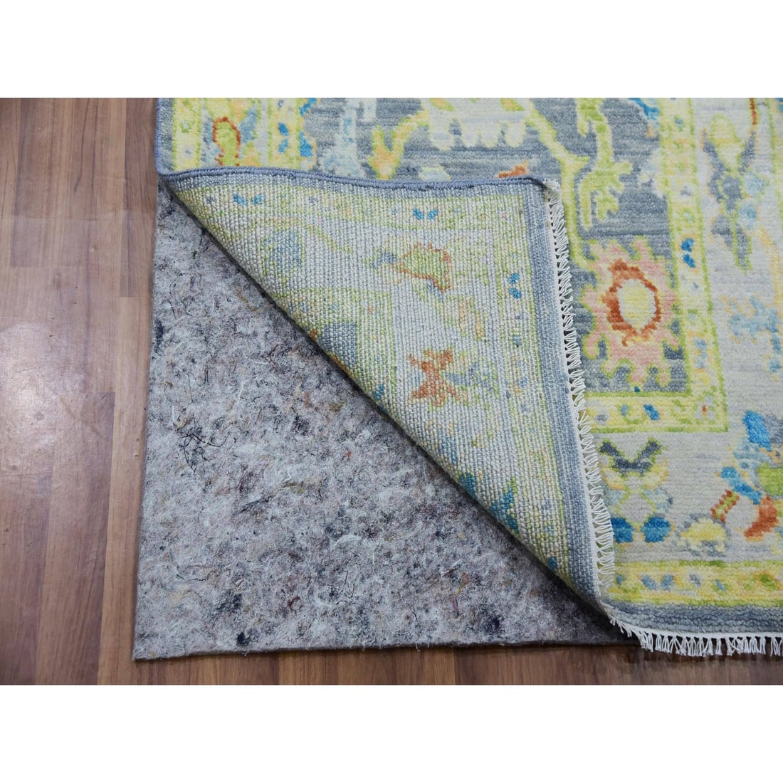 Rug 2'10"x15'7" Gray Oushak Weave and Design Hand Knotted Wool XL Runner - 3