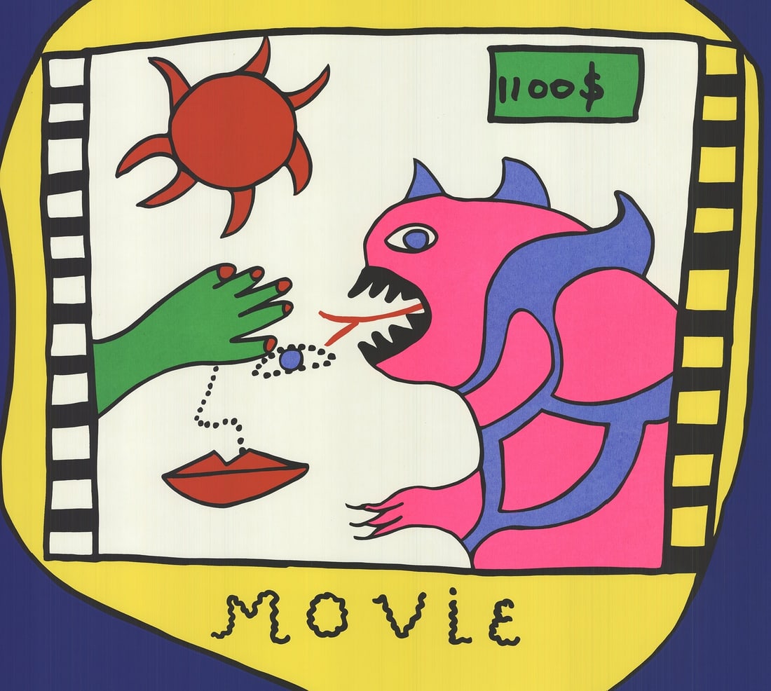 Seri NIKI DE SAINT PHALLE Eleventh New York Film Festival SIGNED 70.25" x 37.25" - 4