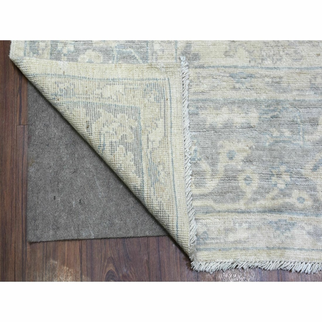 Rug 8'1"x9'8"Gray Afghan Angora Oushak Hand Knotted Natural Wool Oriental - 5