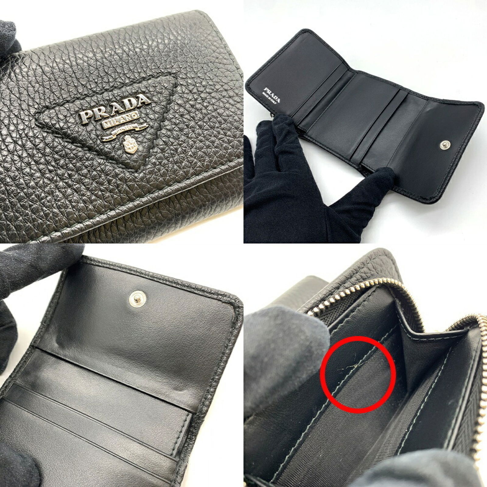 Leather Prada Wallet (Tri-Fold) - 4