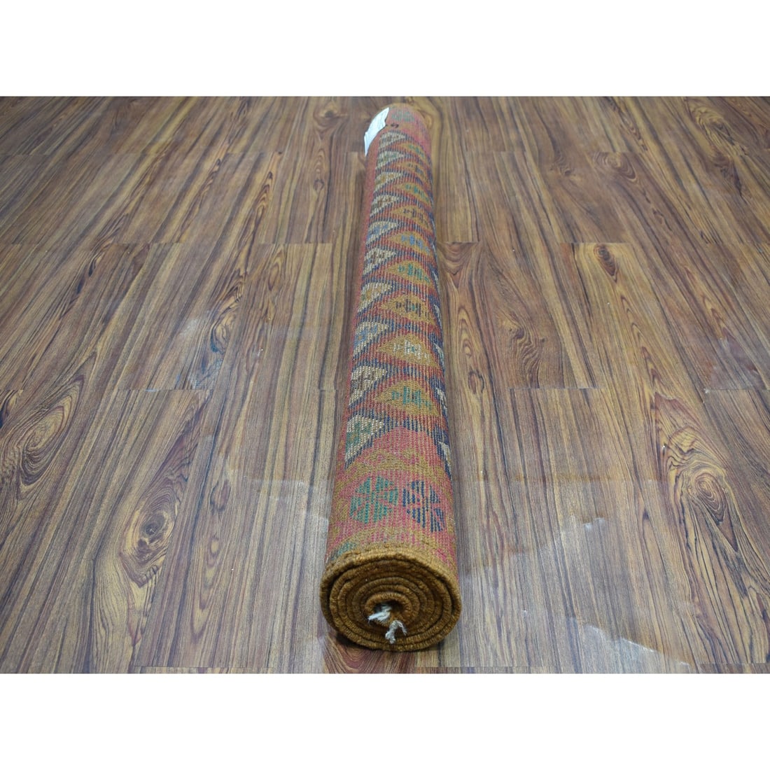 Rug 4'x6'1" All Over Design Hand Knotted Pure Wool Colorful Afghan Tribal - 4