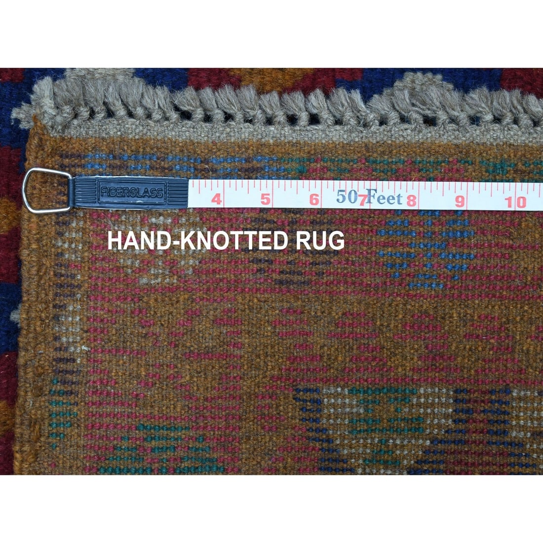 Rug 4'x6'1" All Over Design Hand Knotted Pure Wool Colorful Afghan Tribal - 6