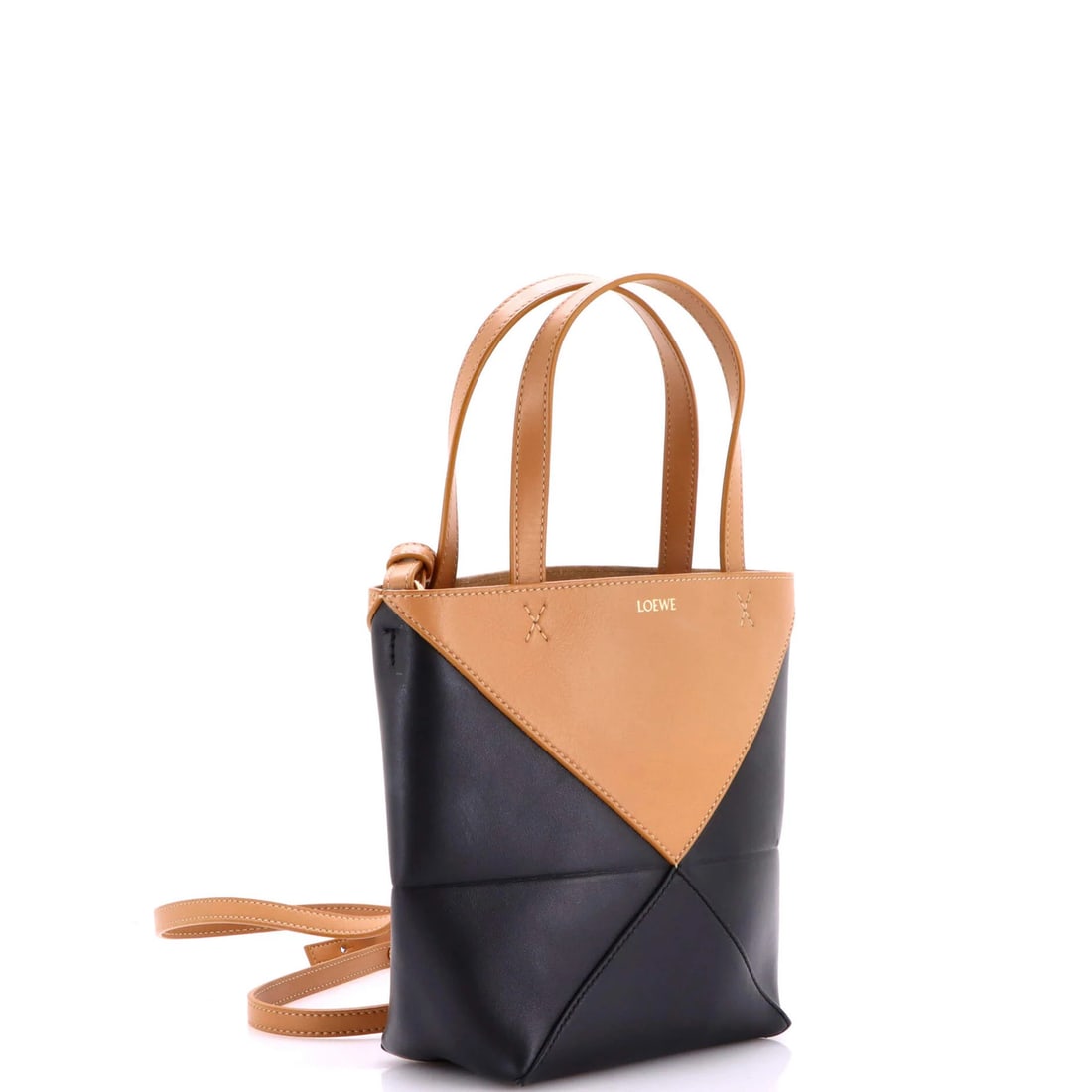Mini Loewe Puzzle Fold Tote Leather - 2
