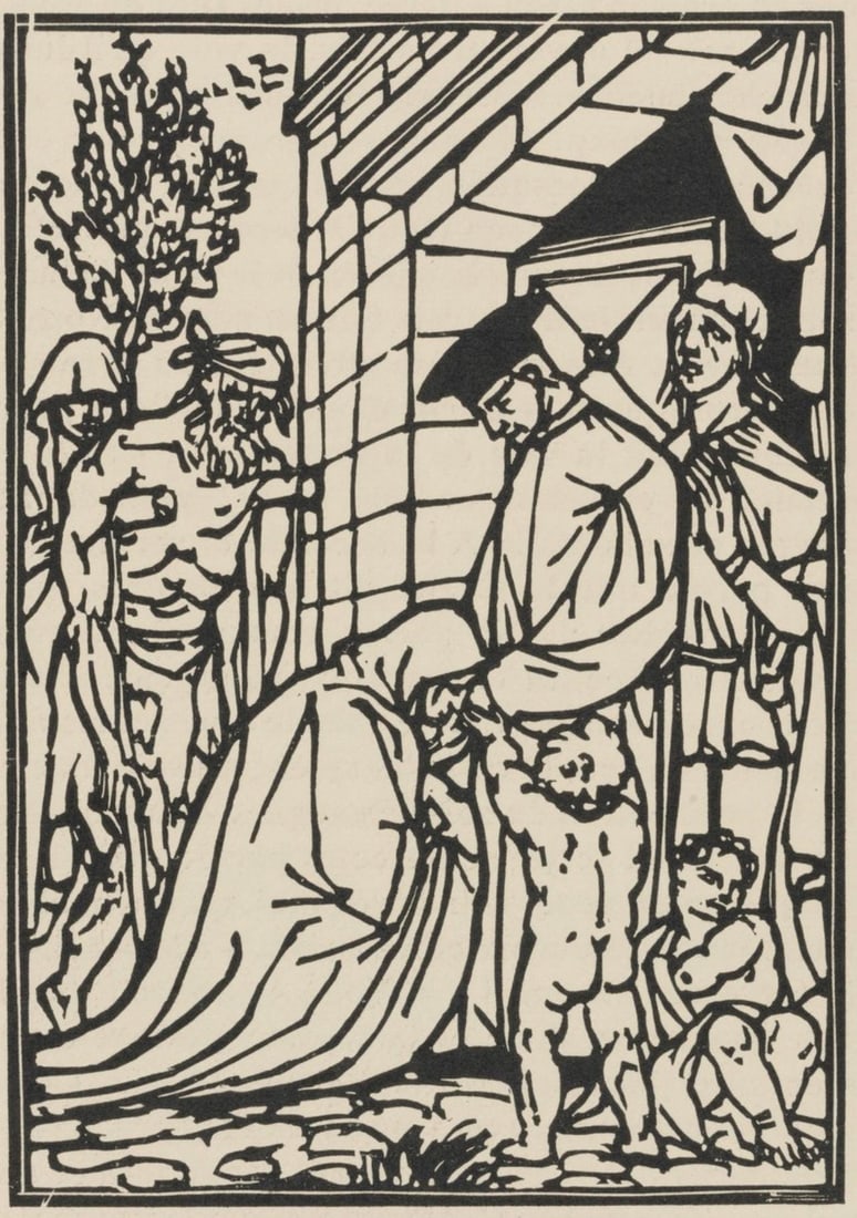 Woodcut - mile Bernard - Composition (Morane - No. 100) - Les Petites Fleurs de St. Franoise - 2