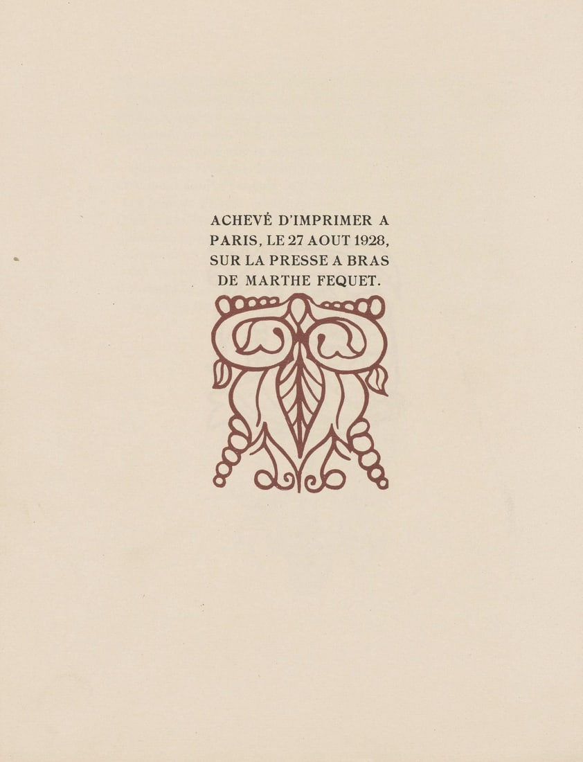 Woodcut - mile Bernard - Composition (Morane - No. 100) - Les Petites Fleurs de St. Franoise - 9