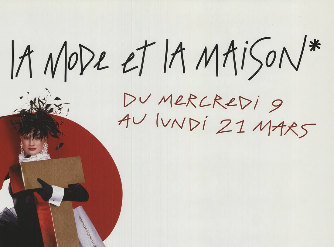 Whit JEAN-PAUL GOUDE Galeries Lafayette 32.5" x 38.75" Offset Lithograph Vintage - 4