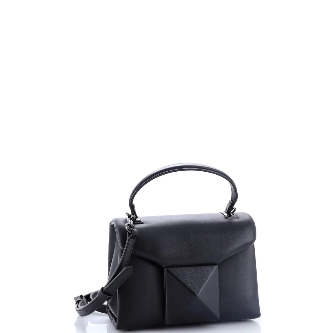 Mini Valentino Garavani One Stud Top Handle Flap Bag Leather - 2