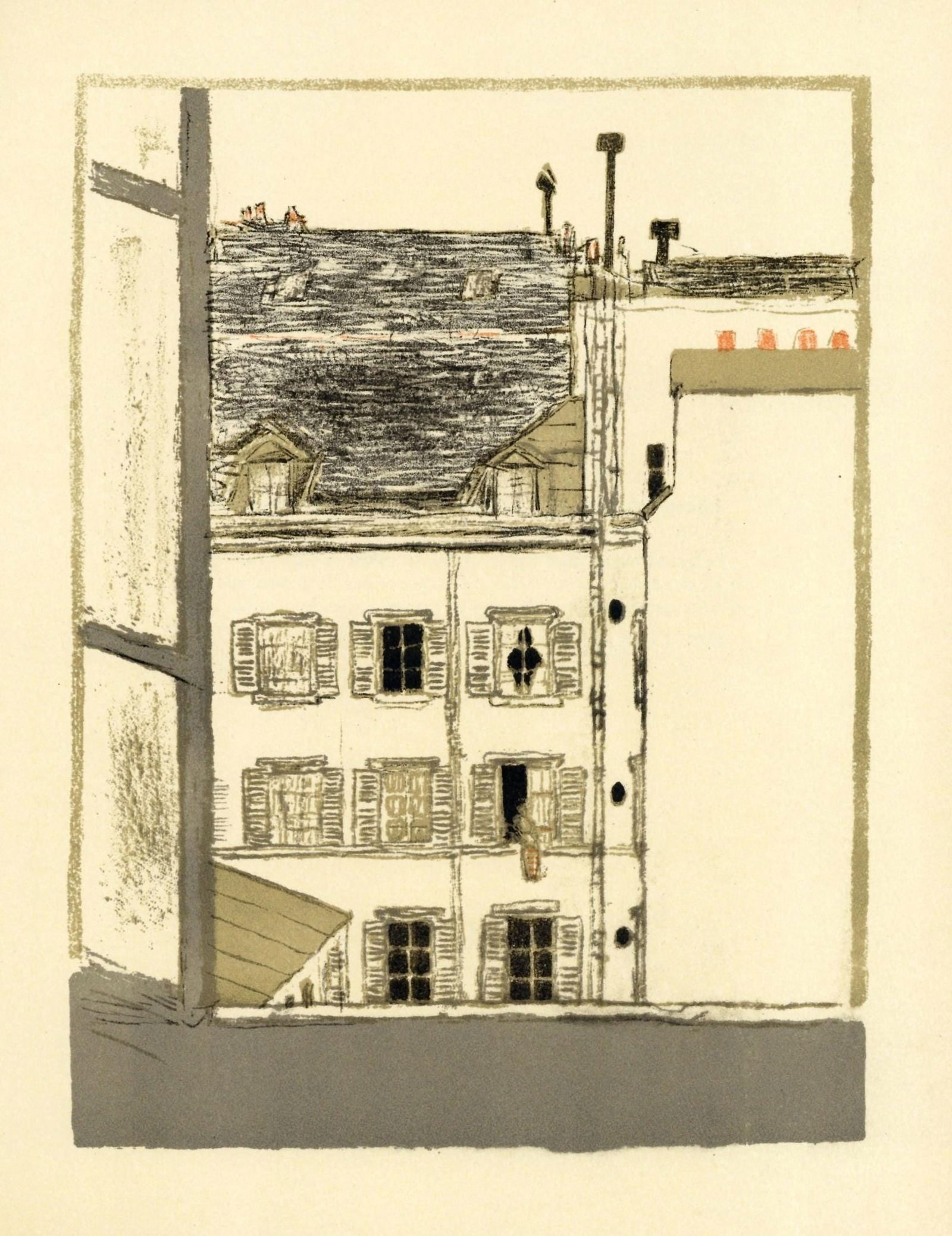 Lithograph - Pierre Bonnard - Maison dans la cour - Bonnard Lithographe - 5