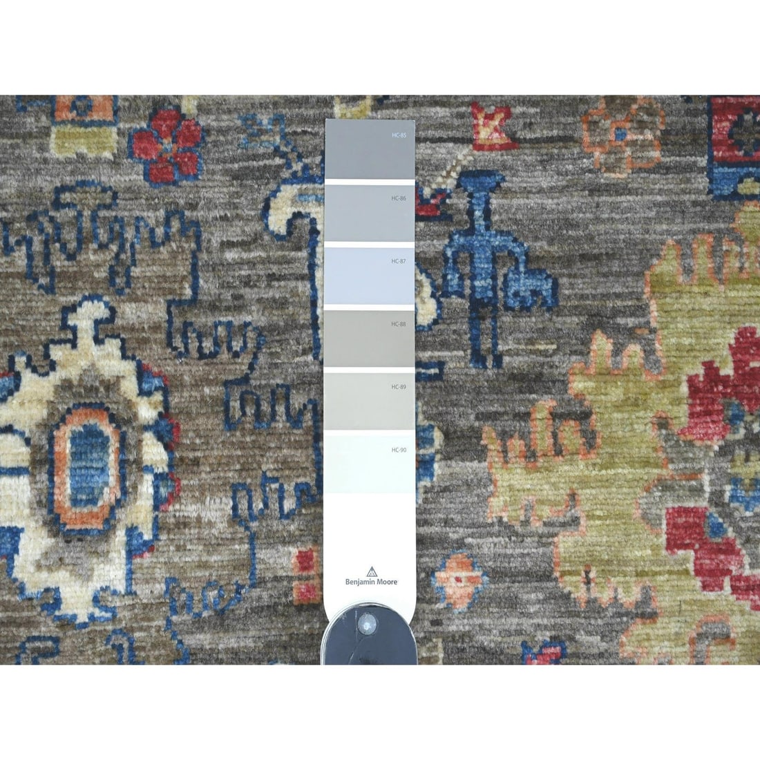 Rug 4'x6' Gray Peshawar Ziegler Mahal Design Hand Knotted Pure Wool - 3