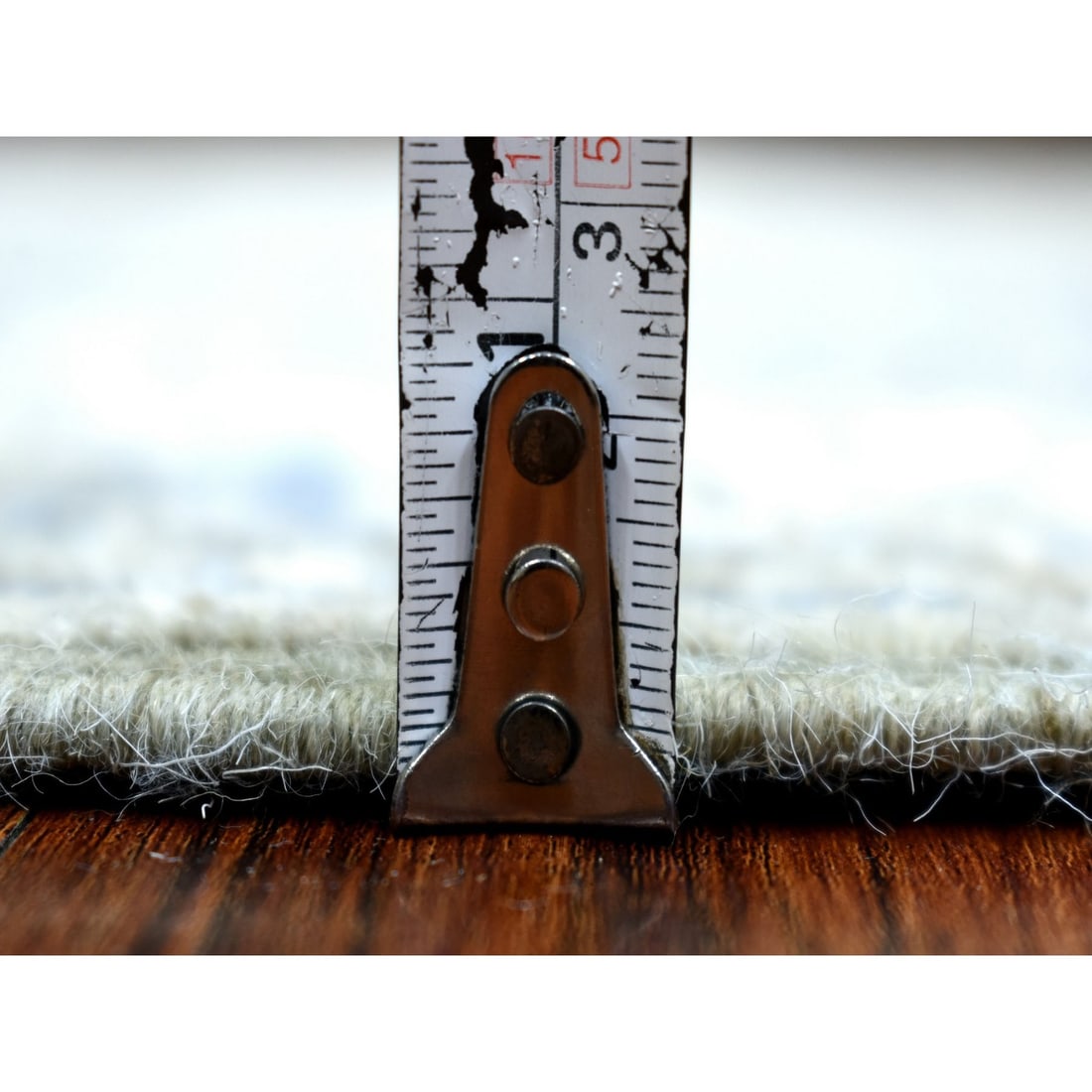 Rug 2'5"x11'7" Hand Knotted Gray Afghan Peshawar Wool Runner - 5