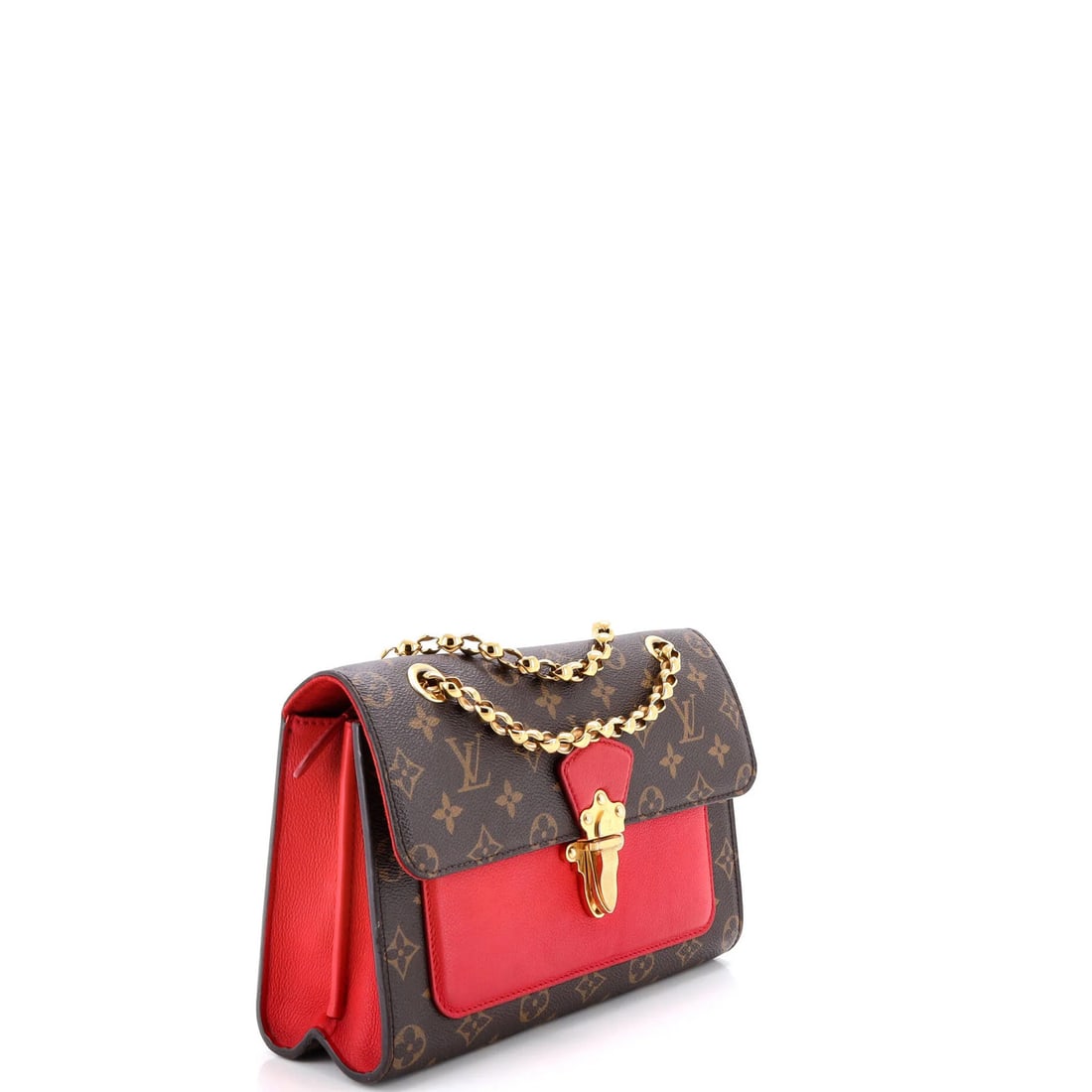 Leather Louis Vuitton Victoire Handbag Monogram Canvas and - 2