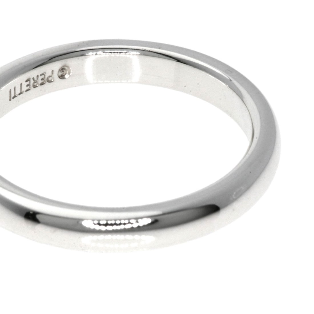 Silver TIFFANY&Co. Stacking band Ruby Ring - 8