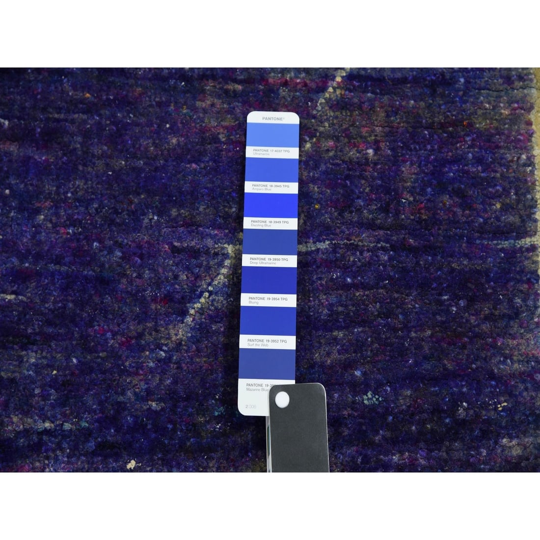 Rug 8'8"x12'1" Blue The Empire State Building Silk & Wool Hand Oriental - 7