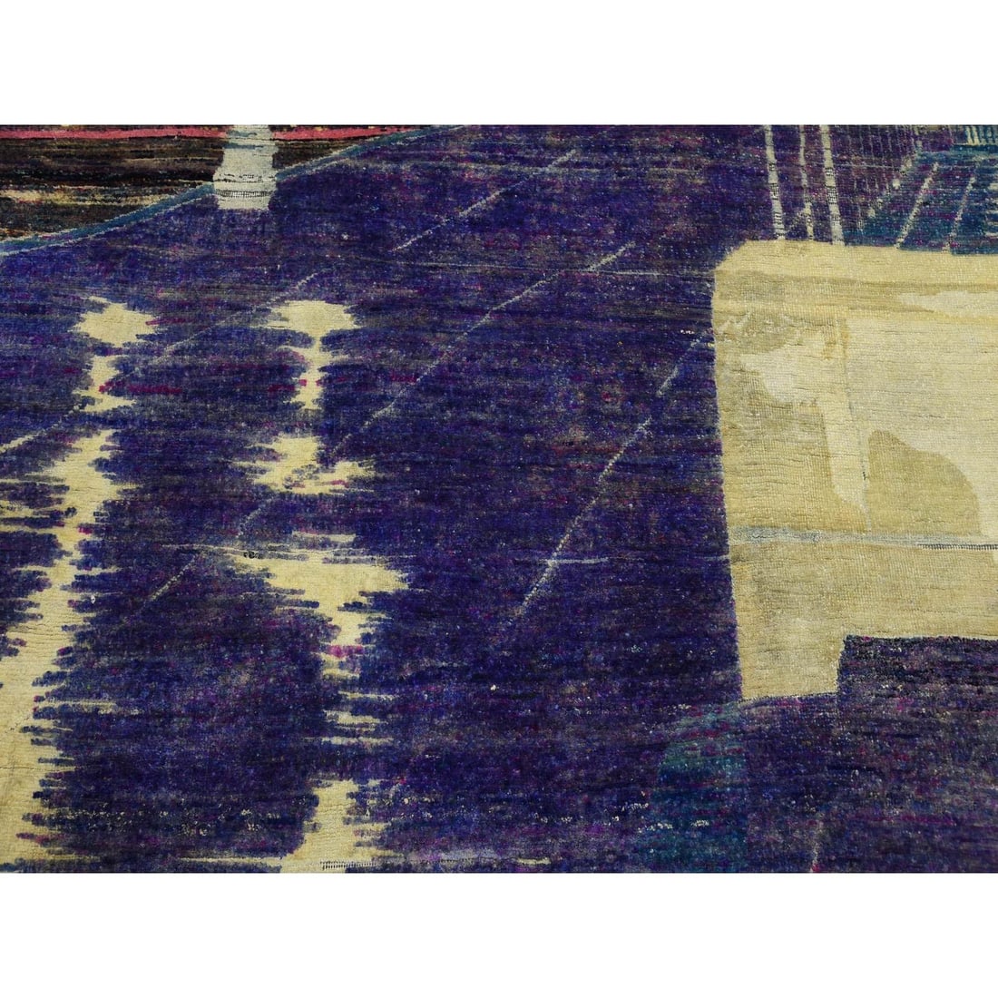 Rug 8'8"x12'1" Blue The Empire State Building Silk & Wool Hand Oriental - 8