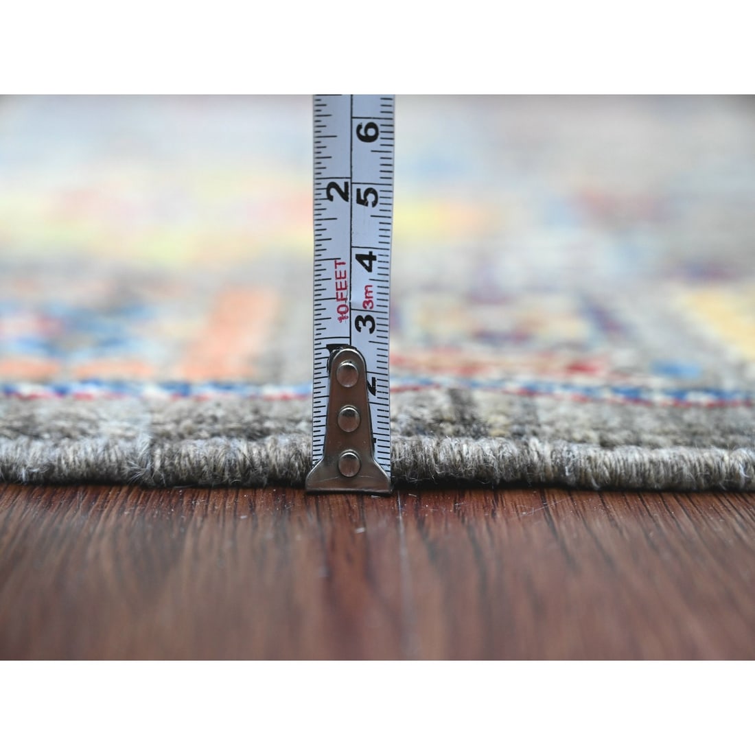 Rug 3'1"x5' Gray Peshawar with Ziegler Mahal Design All Wool Hand Knotted - 5