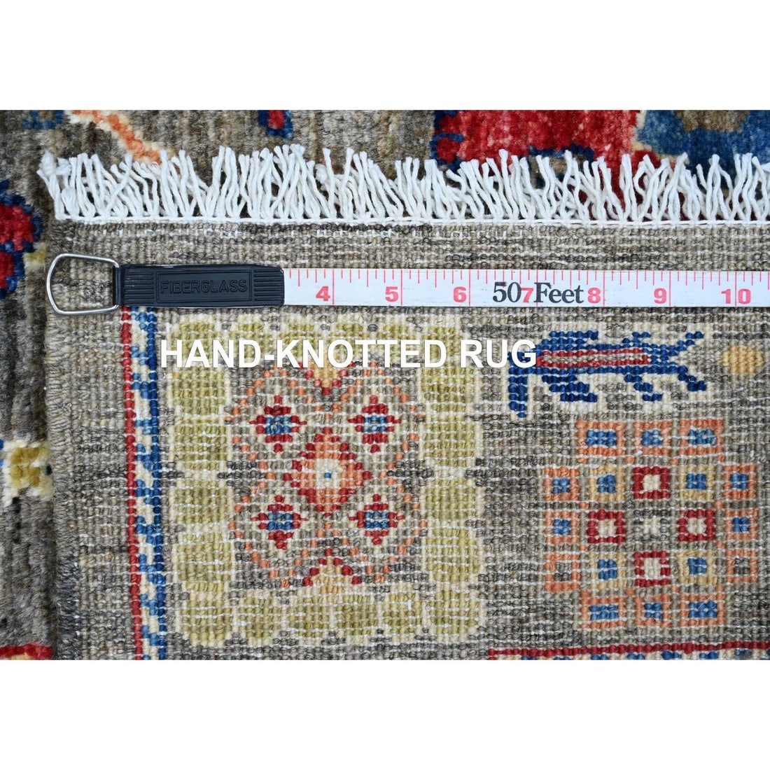 Rug 3'1"x5' Gray Peshawar with Ziegler Mahal Design All Wool Hand Knotted - 6