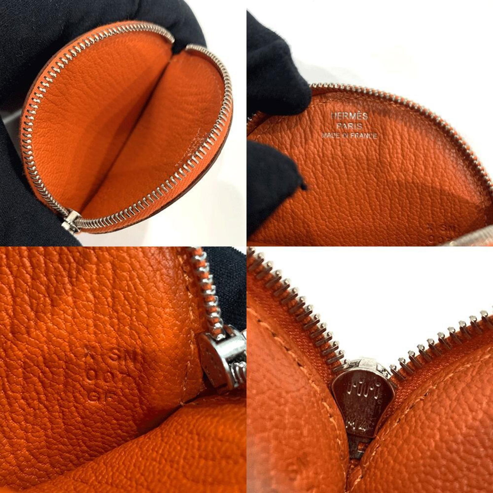 Leather Hermes Coin Purse/ Coin Case Chevre - 4
