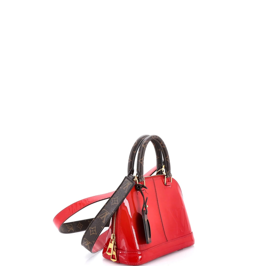 BB Louis Vuitton Alma Handbag Vernis with Monogram Canvas - 2