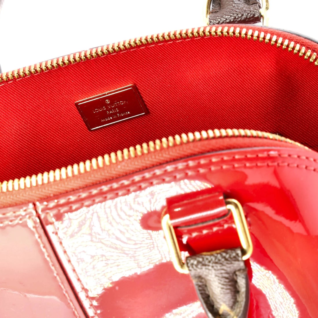 BB Louis Vuitton Alma Handbag Vernis with Monogram Canvas - 6