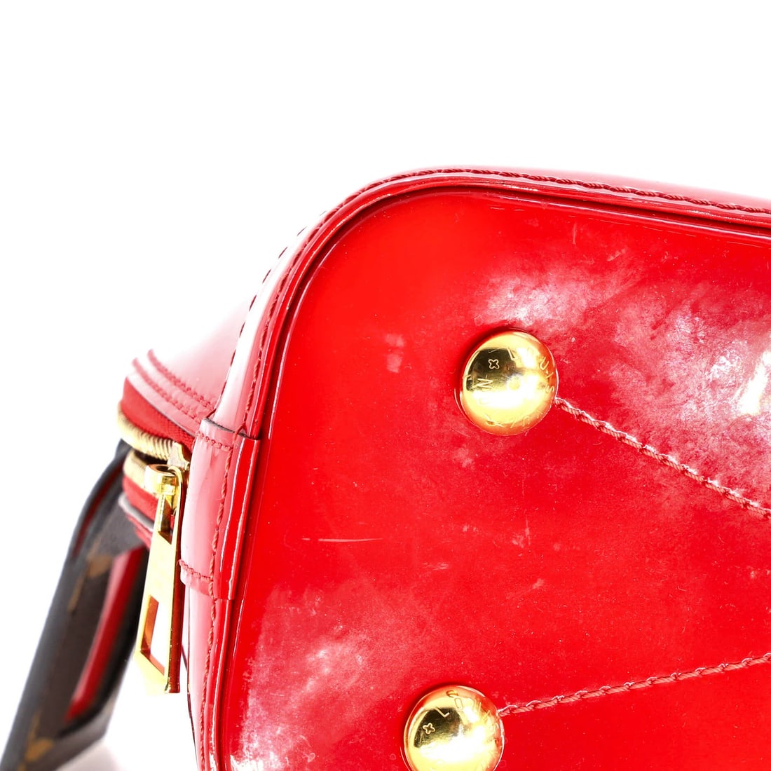 BB Louis Vuitton Alma Handbag Vernis with Monogram Canvas - 8