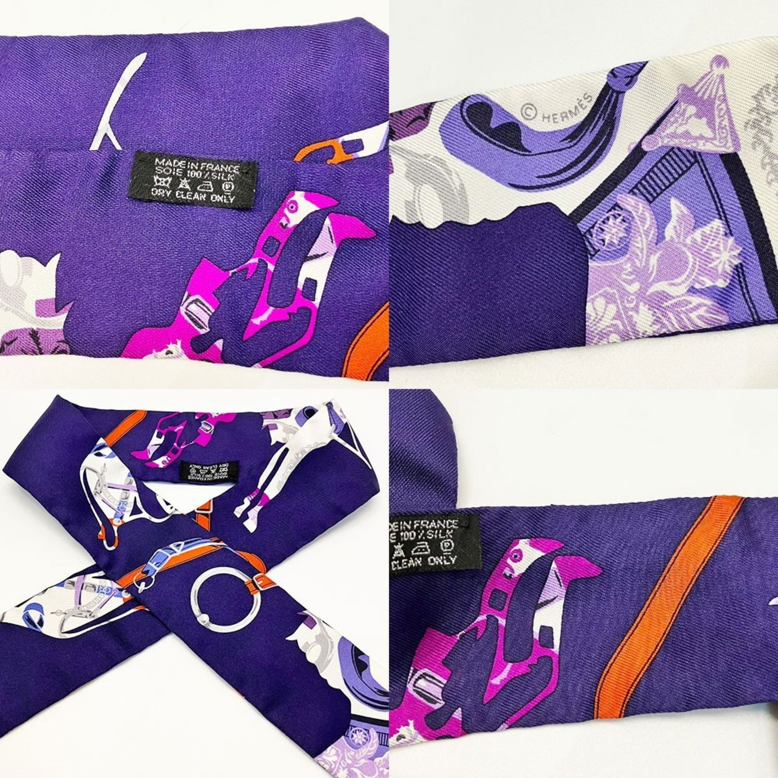100% Hermes Scarf Silk - 4