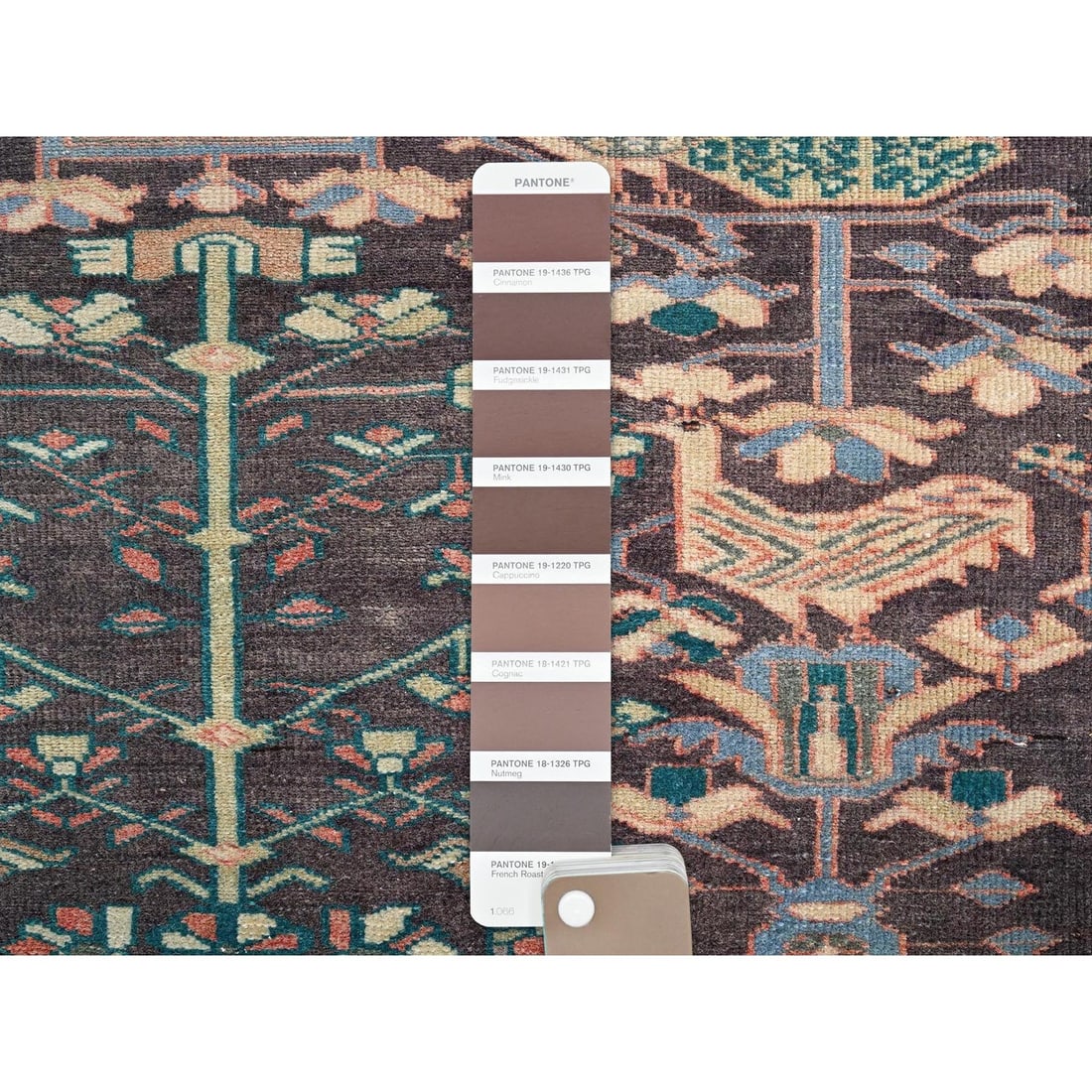 Rug 3'1"x9'4" Brown Vintage Zoroastrian Khamadan Wool Hand Knotted Runner - 4