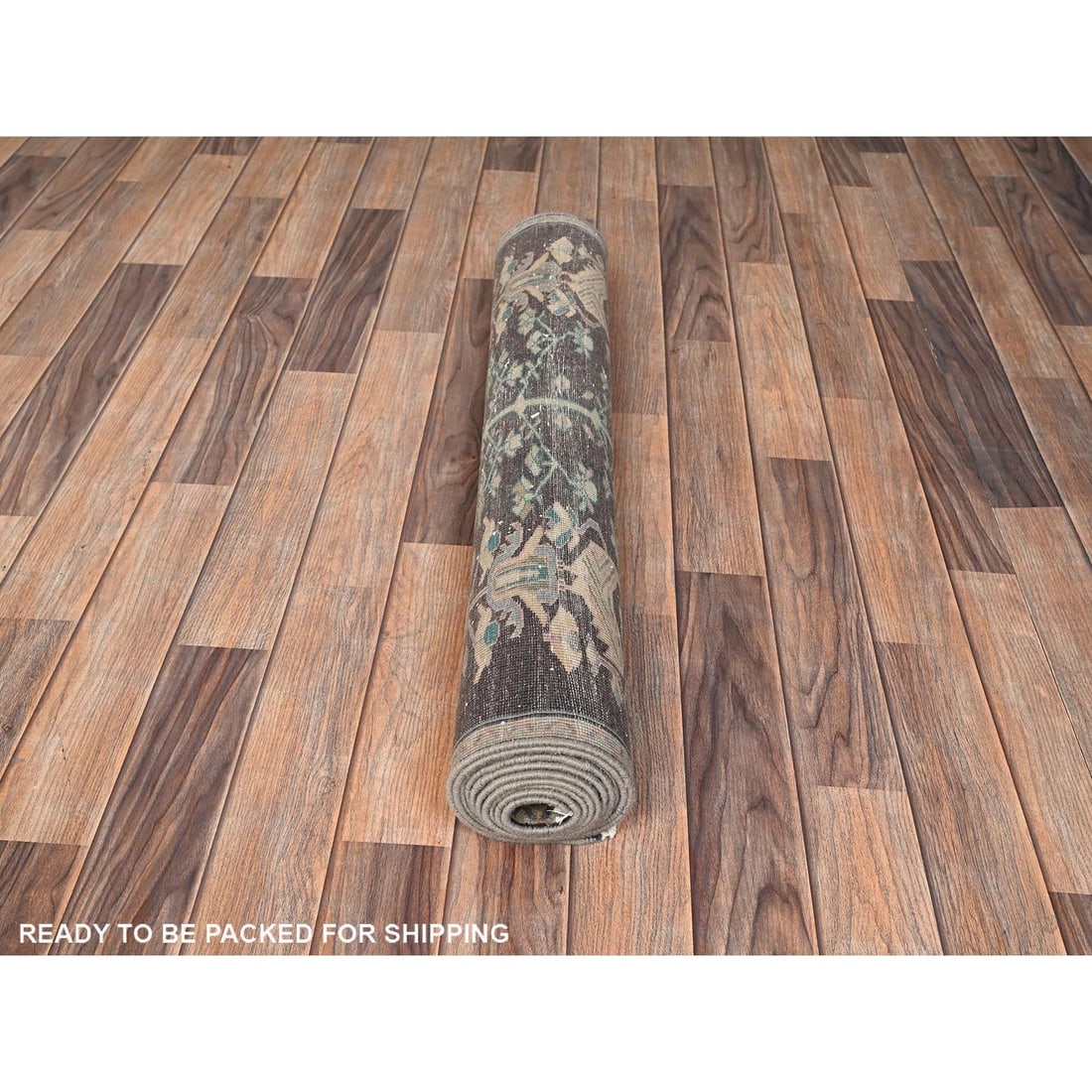 Rug 3'1"x9'4" Brown Vintage Zoroastrian Khamadan Wool Hand Knotted Runner - 5