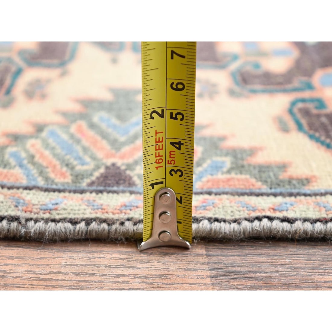 Rug 3'1"x9'4" Brown Vintage Zoroastrian Khamadan Wool Hand Knotted Runner - 6