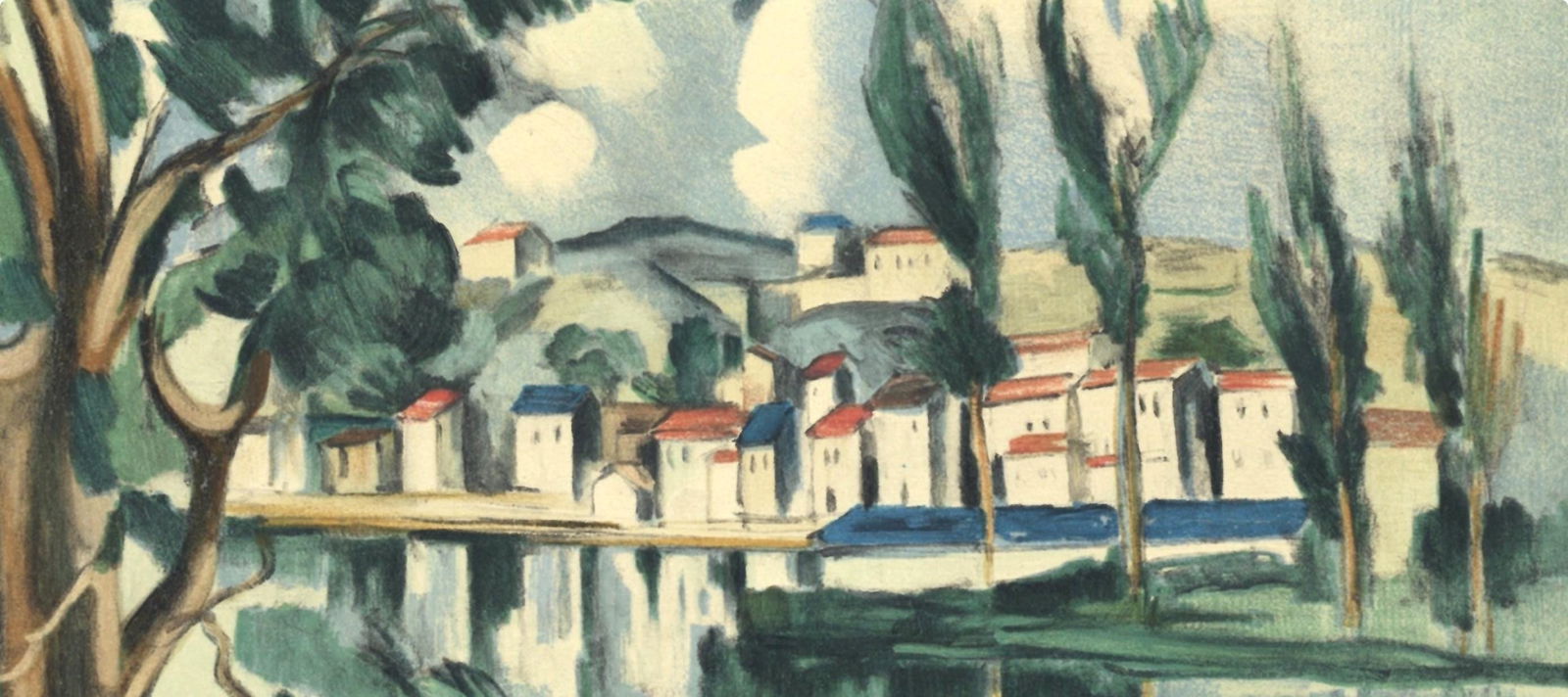 Lithograph - Maurice de Vlaminck - La Seine Chatou - Vlaminck - Signed - 2