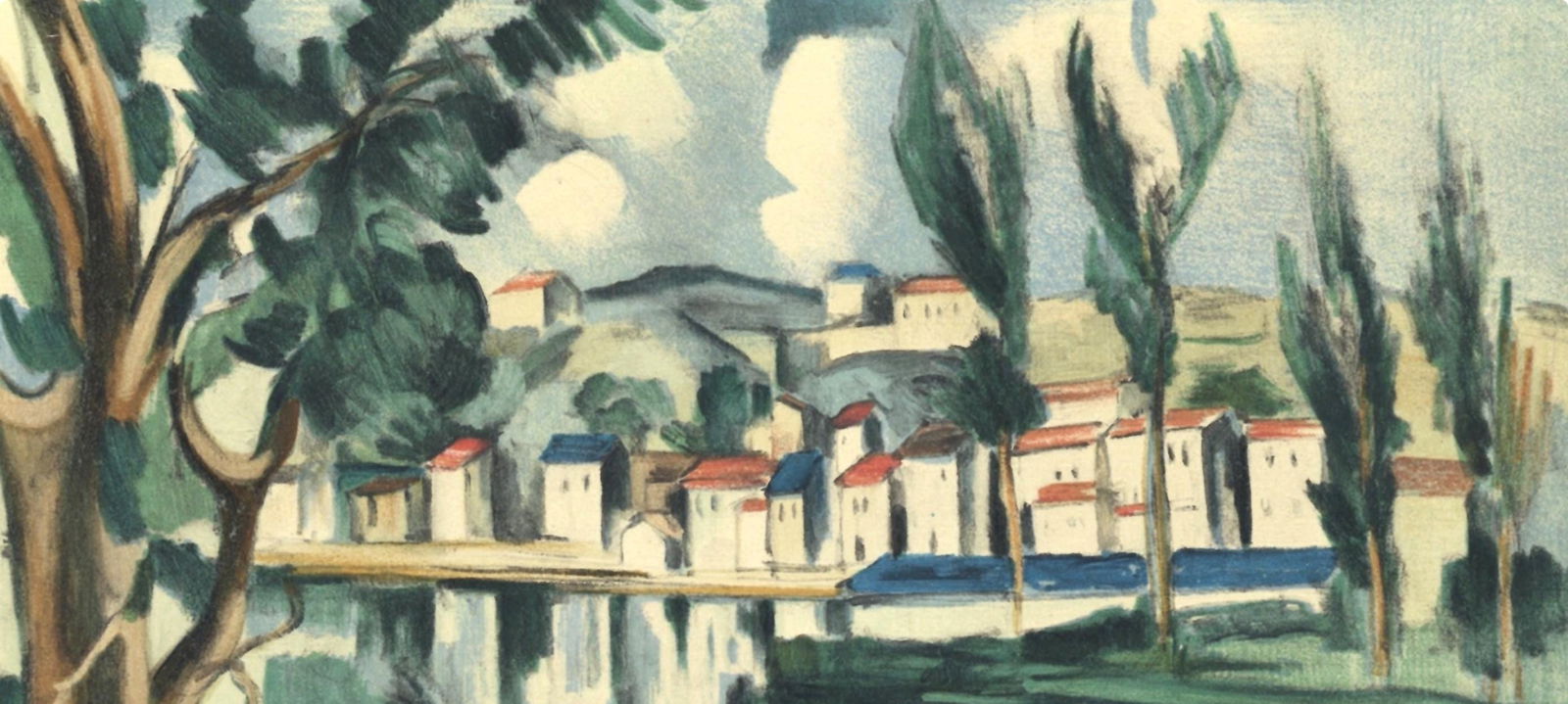 Lithograph - Maurice de Vlaminck - La Seine Chatou - Vlaminck - Signed - 4