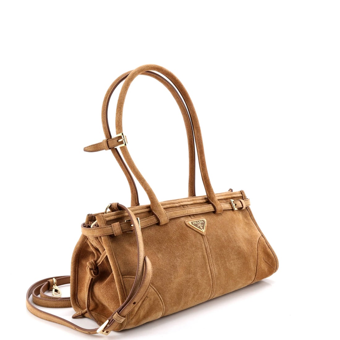 Medium Prada Bonnie Handbag Suede - 2