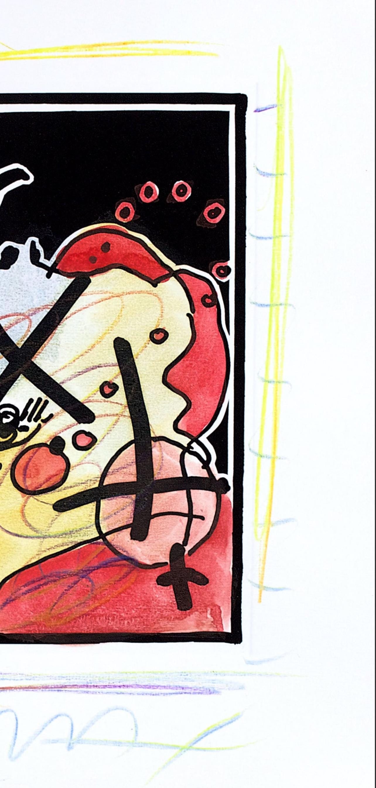 Official Edition Mixed Media - Peter Max - Profile - Black and White Series - Hand Signed - 4