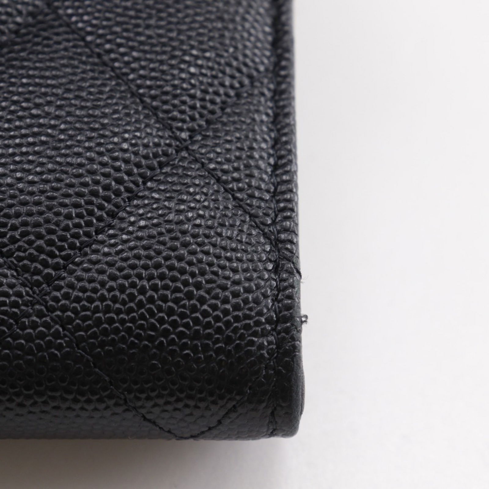 Calfskin Chanel Long Wallet (Bi-Fold) Grained - 14