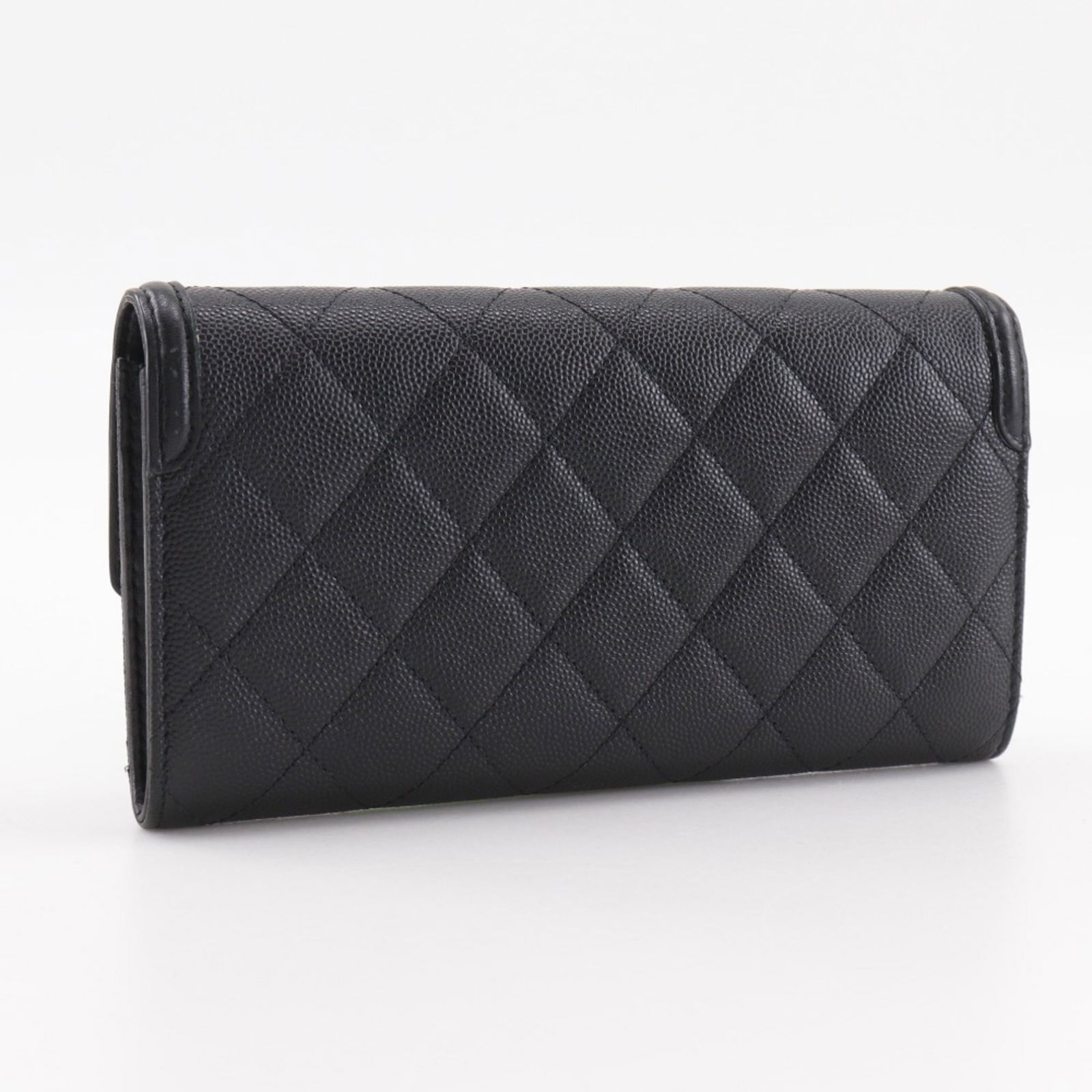 Calfskin Chanel Long Wallet (Bi-Fold) Grained - 3