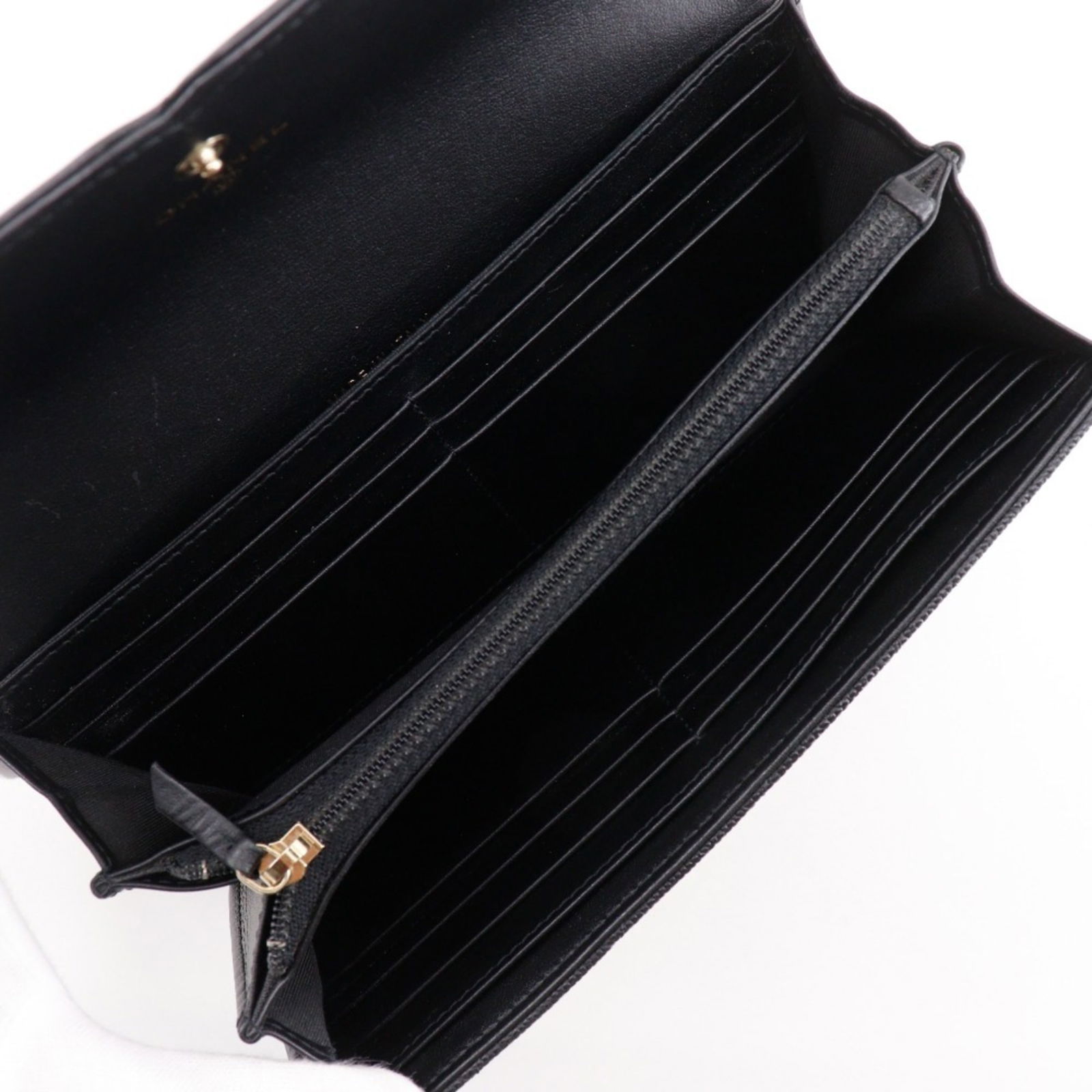 Calfskin Chanel Long Wallet (Bi-Fold) Grained - 6