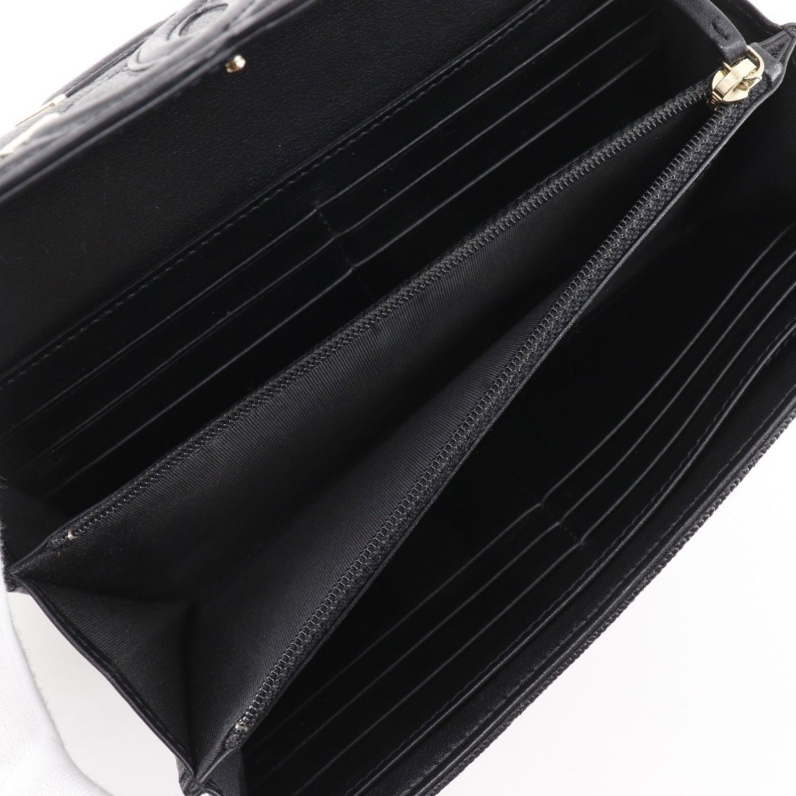 Calfskin Chanel Long Wallet (Bi-Fold) Grained - 7