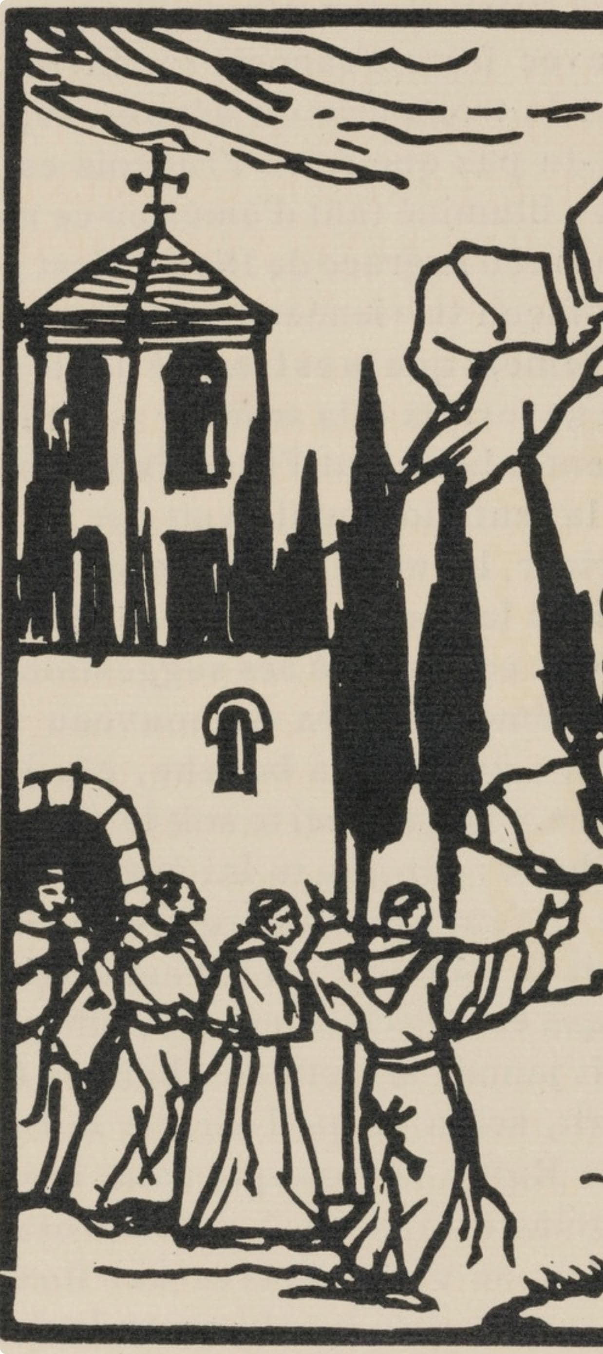 Woodcut - mile Bernard - Composition (Morane - No. 100) - Les Petites Fleurs de St. Franoise - 3