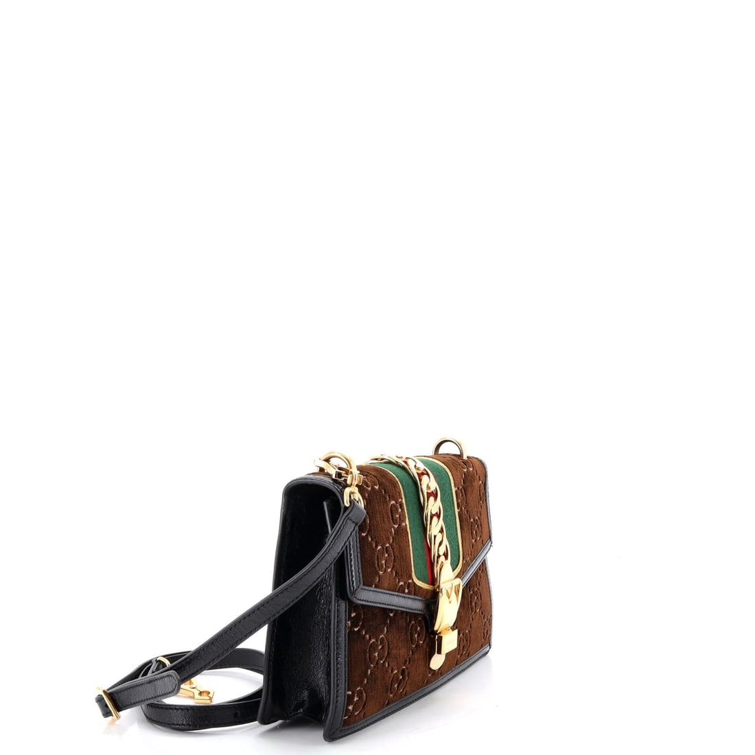 Small Gucci Sylvie Shoulder Bag GG Velvet - 2