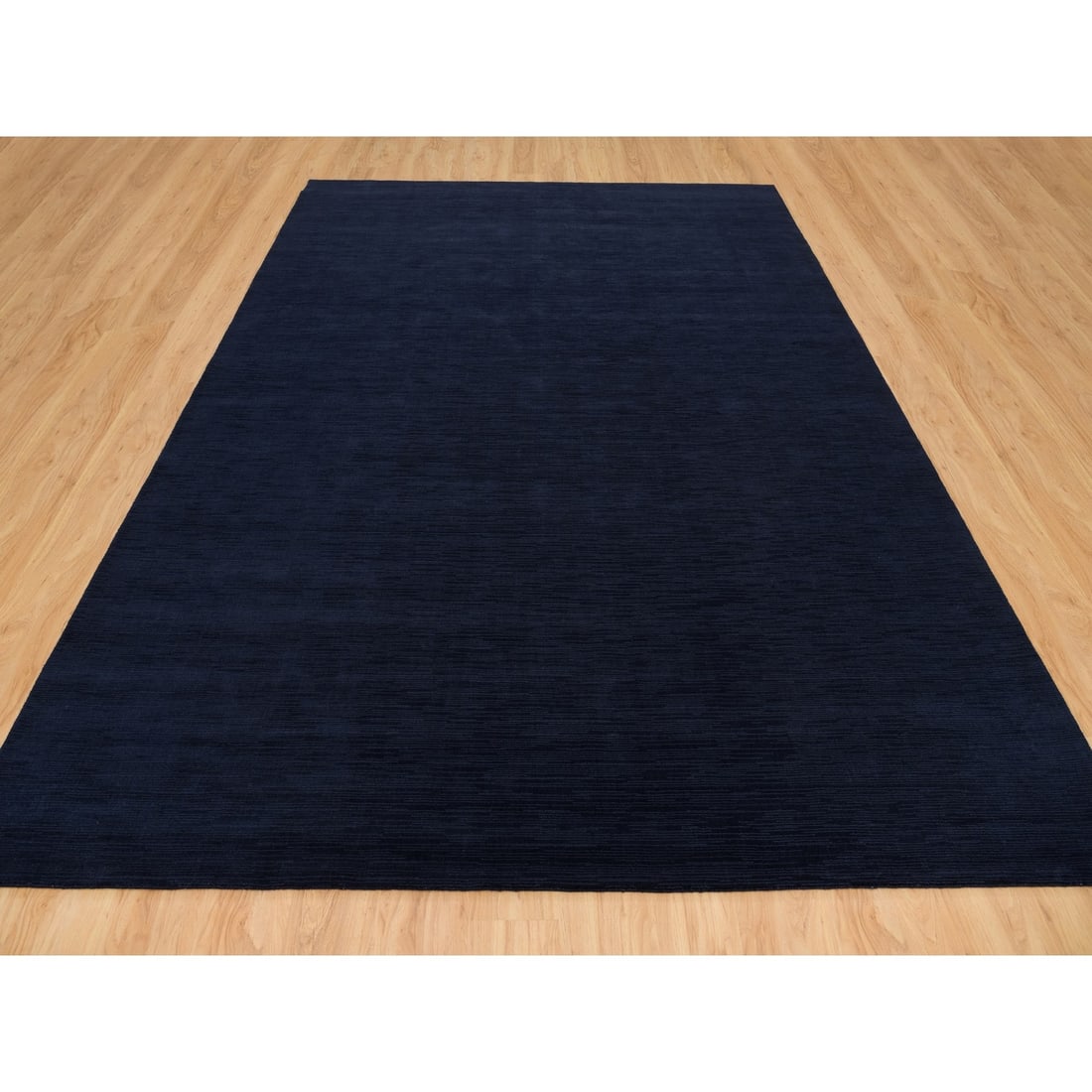 Rug 9'1"x12' Oxford Blue Wool and Plant Based Silk Loom Knotted Oriental - 3
