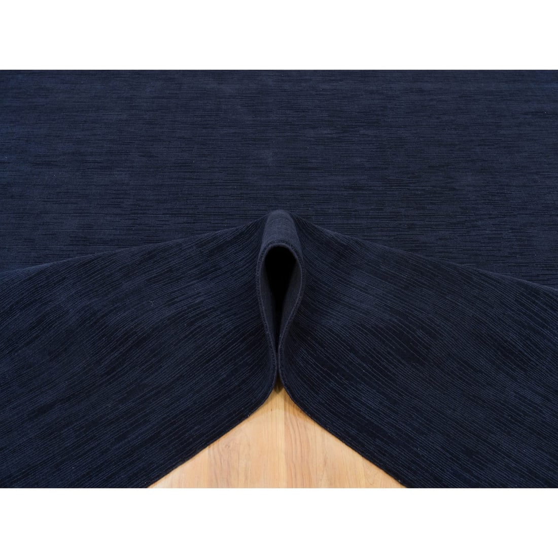 Rug 9'1"x12' Oxford Blue Wool and Plant Based Silk Loom Knotted Oriental - 6