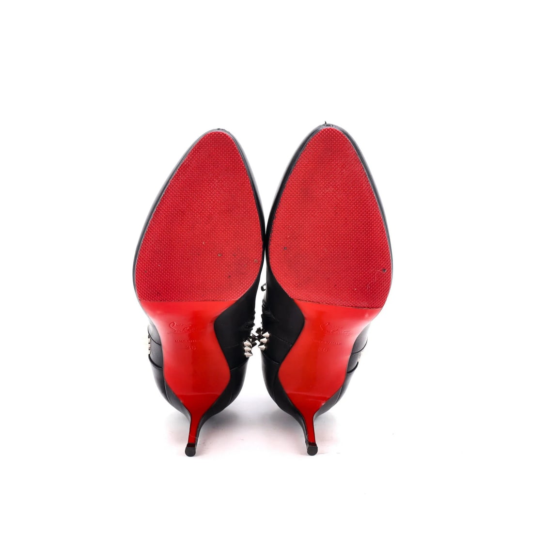85 Christian Louboutin Women's Hongroise Heeled Boots Studded Leather - 4