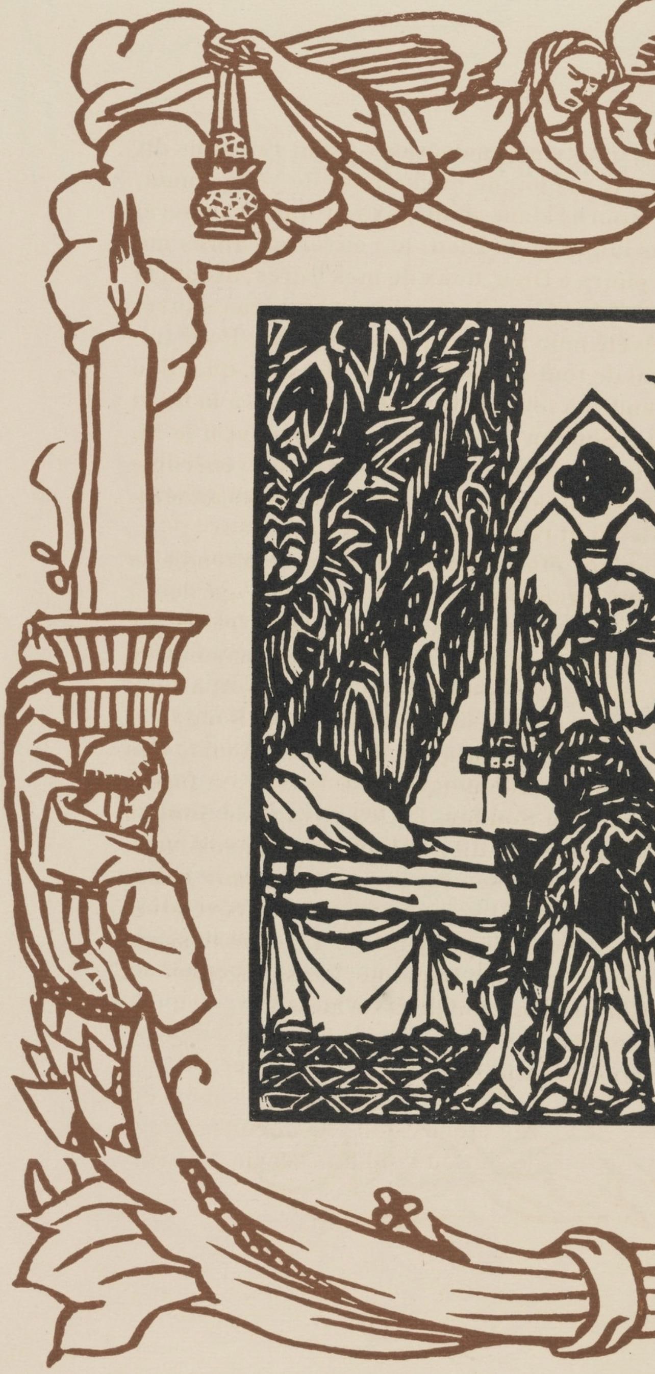 Woodcut - mile Bernard - Composition (Morane - No. 100) - Les Petites Fleurs de St. Franoise - 5