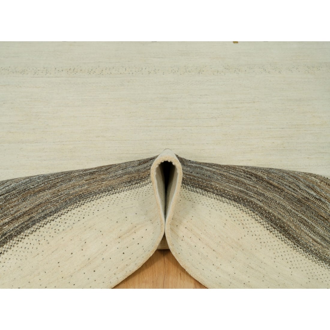 Rug 8'9"x11'8" Swan White Gabbeh Tree Soft Wool Hand Knotted Oriental - 6