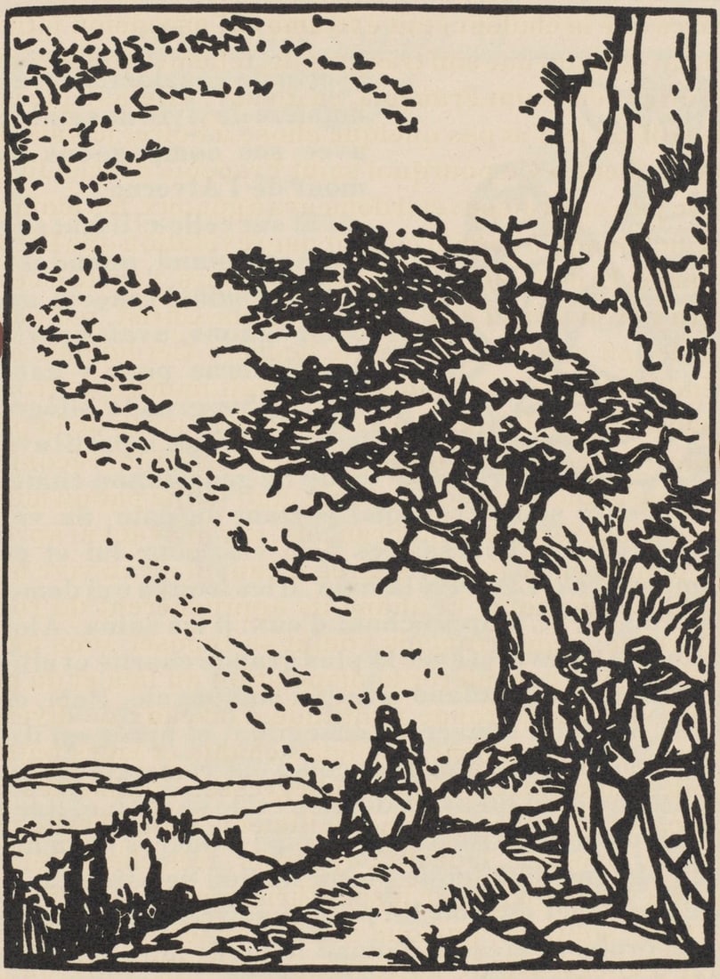 Woodcut - mile Bernard - Composition (Morane - No. 100) - Les Petites Fleurs de St. Franoise - 2
