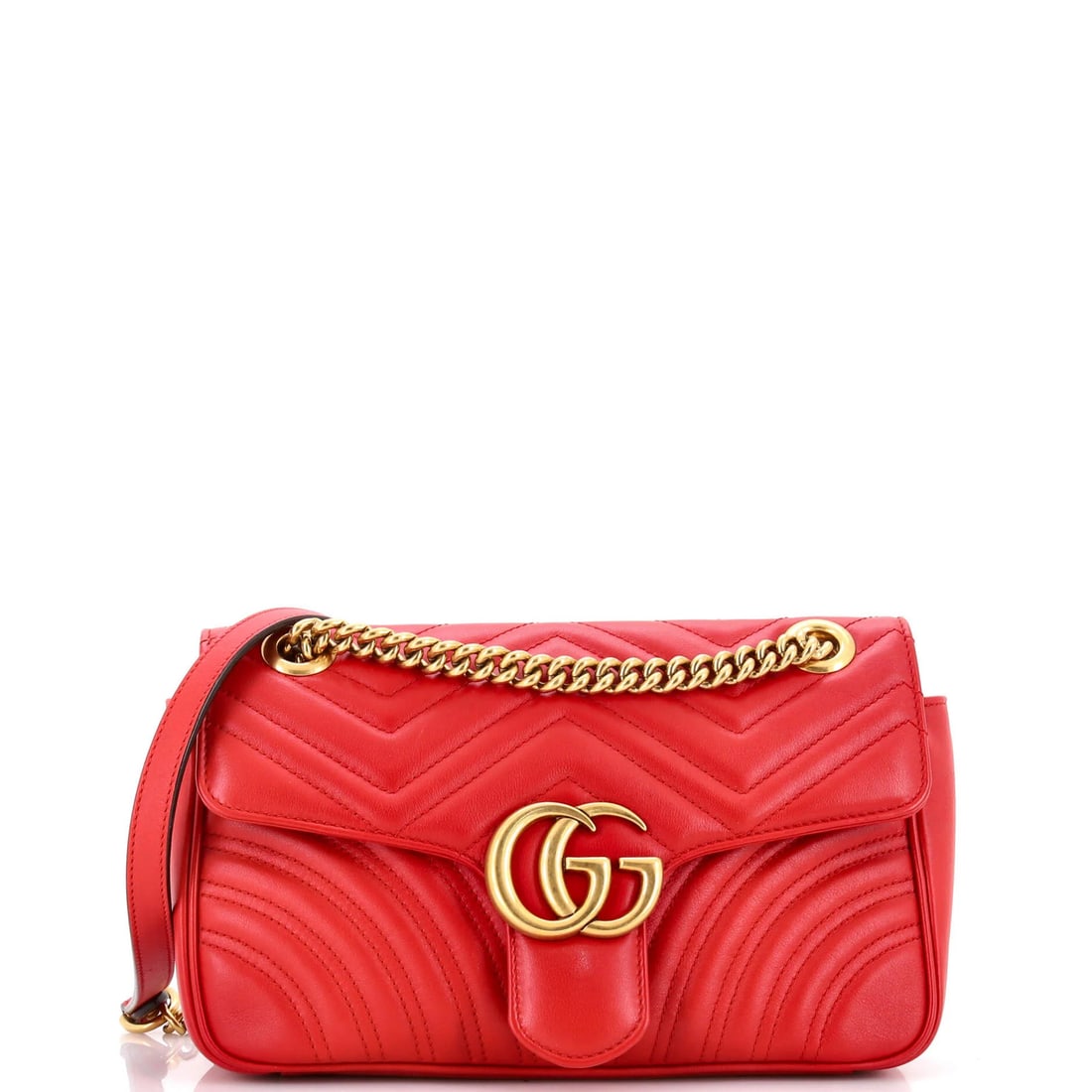 Small Gucci GG Marmont Flap Bag Matelasse Leather (1 of 7)